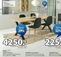 JYSK ROSLEV spisebord tilbud