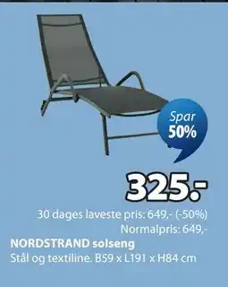 JYSK NORDSTRAND solseng tilbud