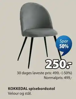 JYSK KOKKEDAL spisebordsstol tilbud