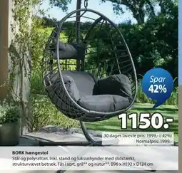 JYSK BORK hængestol tilbud