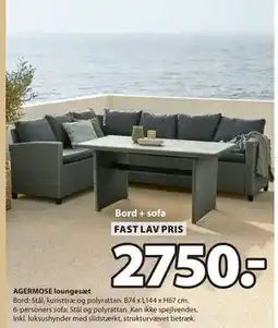 JYSK AGERMOSE loungesæt tilbud
