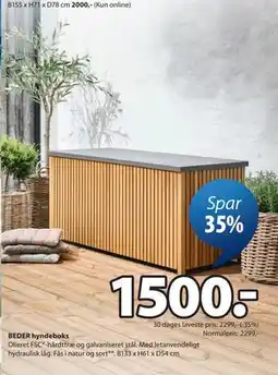 JYSK BEDER hyndeboks tilbud