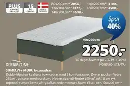 JYSK SUMELVI + MURU boxmadras tilbud