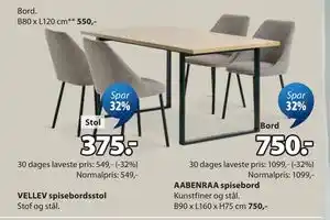 VELLEV spisebordsstol