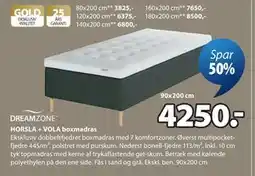 JYSK HORSLA + VOLA boxmadras tilbud