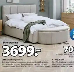 JYSK VEMMELEV sengeramme tilbud