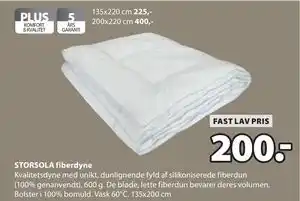 JYSK STORSOLA fiberdyne tilbud