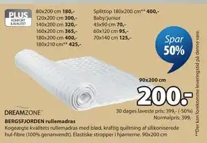 JYSK BERGSFJORDEN rullemadras tilbud