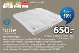 JYSK AIR andedunsdyne tilbud
