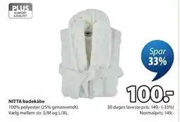 JYSK NITTA badekåbe tilbud