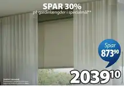 JYSK Gardiner i specialmål tilbud