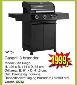Harald Nyborg Gasgrill 3 brænder tilbud