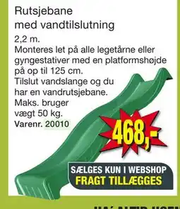Harald Nyborg Rutsjebane med vandtilslutning tilbud