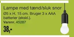 Harald Nyborg Lampe med tænd/sluk snor tilbud