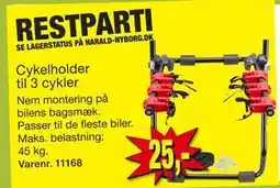 Harald Nyborg Cykelholder til 3 cykler tilbud