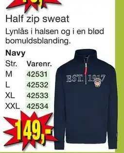 Harald Nyborg Half zip sweat tilbud