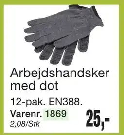 Harald Nyborg Arbejdshandsker med dot tilbud
