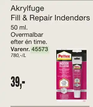 Harald Nyborg Akrylfuge Fill & Repair Indendørs tilbud