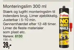 Harald Nyborg Monteringslim 300 ml tilbud