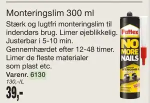 Harald Nyborg Monteringslim 300 ml tilbud