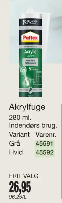 Harald Nyborg Akrylfuge tilbud