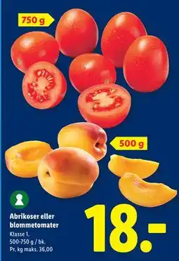 Lidl Abrikoser eller blommetomater tilbud