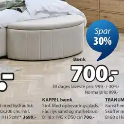 JYSK KAPPEL bænk tilbud