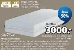 JYSK DREAMZONE RUGLA skummadras tilbud