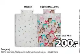 JYSK Sengetøj MICKEY / SQUISHMALLOWS tilbud