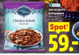 Lidl 1001 DELIGHTS Kyllingekebab tilbud