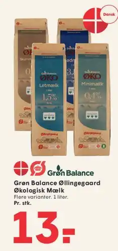 SPAR Grøn Balance Øllingegaard Økologisk Mælk tilbud