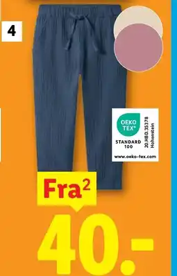 Lidl LUPILU Musselinbukser tilbud