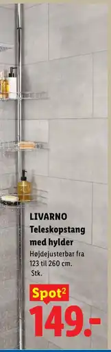 Lidl LIVARNO Teleskopstang med hylder tilbud
