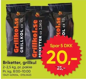Briketter, grillkul