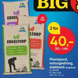BigDollar Plantejord, naturgødning, dækbark Engeltorp tilbud