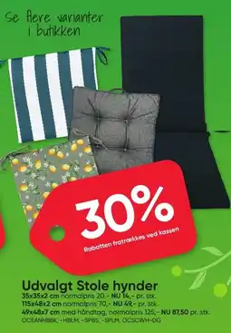 BigDollar Udvalgt Stole hynder tilbud