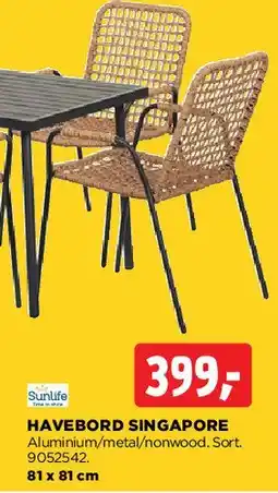 jem & fix Havebord Singapore tilbud