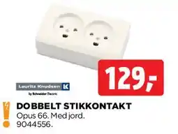 jem & fix Dobbelt stikkontakt tilbud
