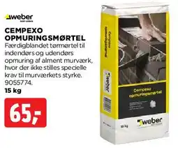 jem & fix CEMPEXO OPMURINGSMØRTEL tilbud