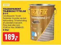 jem & fix TRANSPARENT TRÆBESKYTTELSE 2-I-1 tilbud