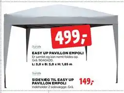 jem & fix SIDEVÆG TIL EASY UP PAVILLON EMPOLI tilbud