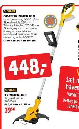 jem & fix GRÆSTRIMMER 18 V tilbud