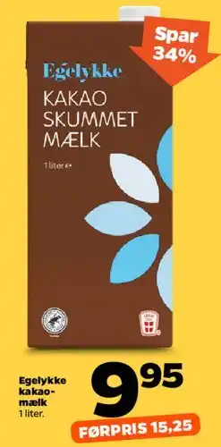 Netto Egelykke kakao skummet mælk tilbud