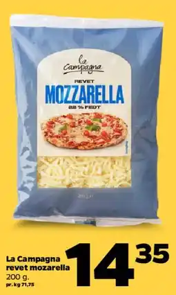 Netto La Campagna revet mozzarella tilbud