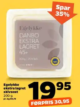 Netto Egelykke Danbo ekstra lagret skiveost tilbud