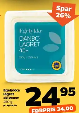 Netto Egelykke Danbo lagret skiveost tilbud