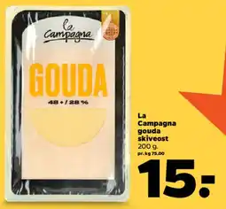 Netto La Campagna Gouda skivesost tilbud