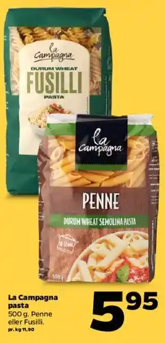 Netto La Campagna pasta (Penne / Fusilli) tilbud