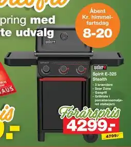 Bauhaus Åbent Spirit E-325 Stealth tilbud