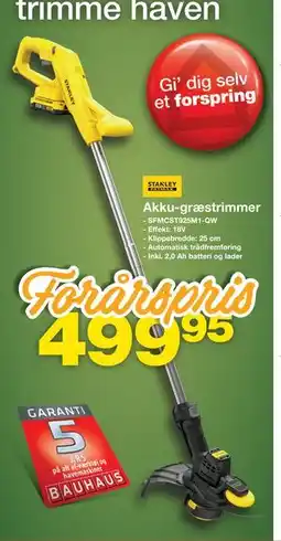Bauhaus Akku-græstrimmer tilbud